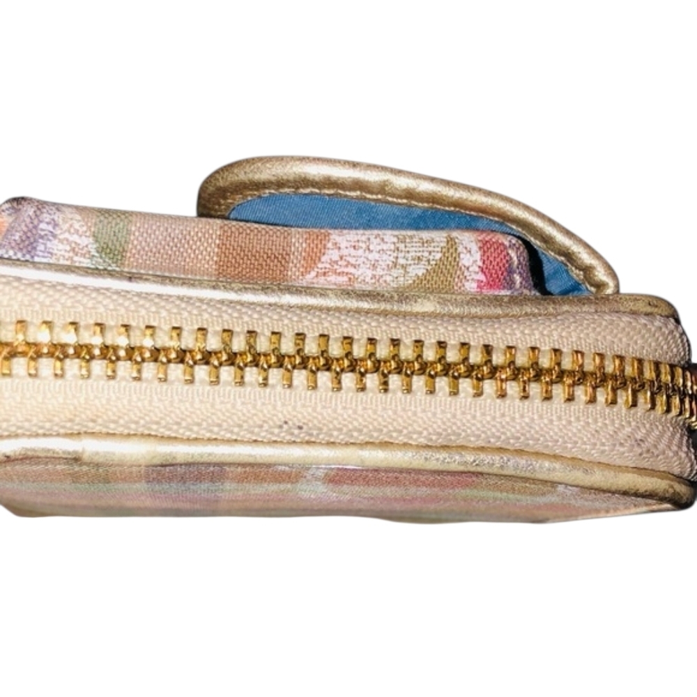 Coach Poppy Glam Madras Plaid Wristlet. Vintage Y2k - Picture 5 of 6
